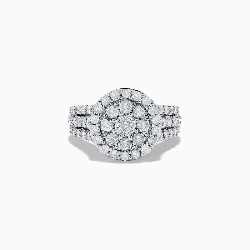 Bouquet 14K White Gold Diamond Cluster Ring