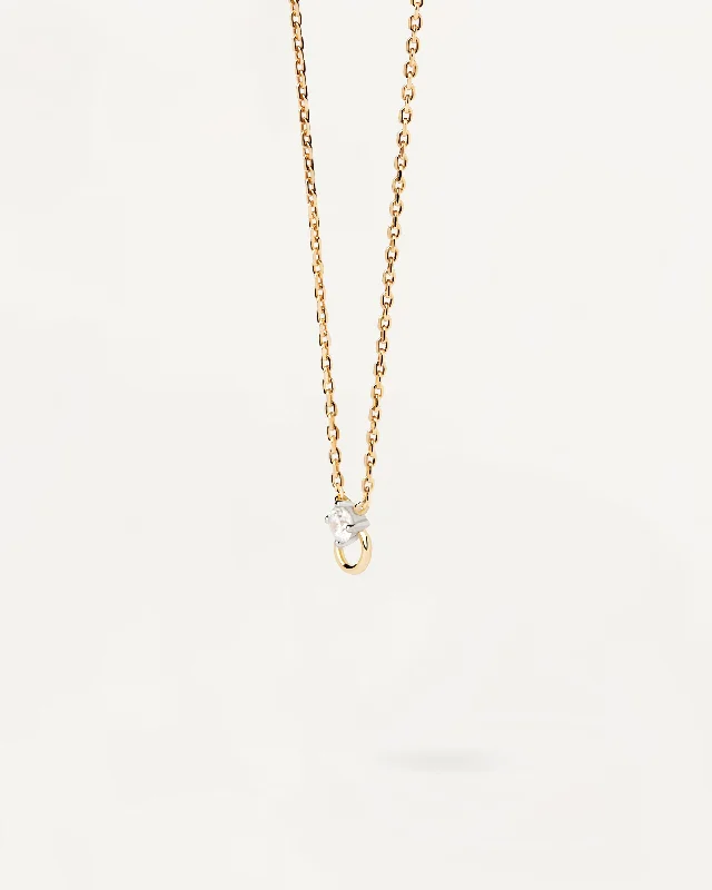 Diamond And Gold Ari Solitary Necklace