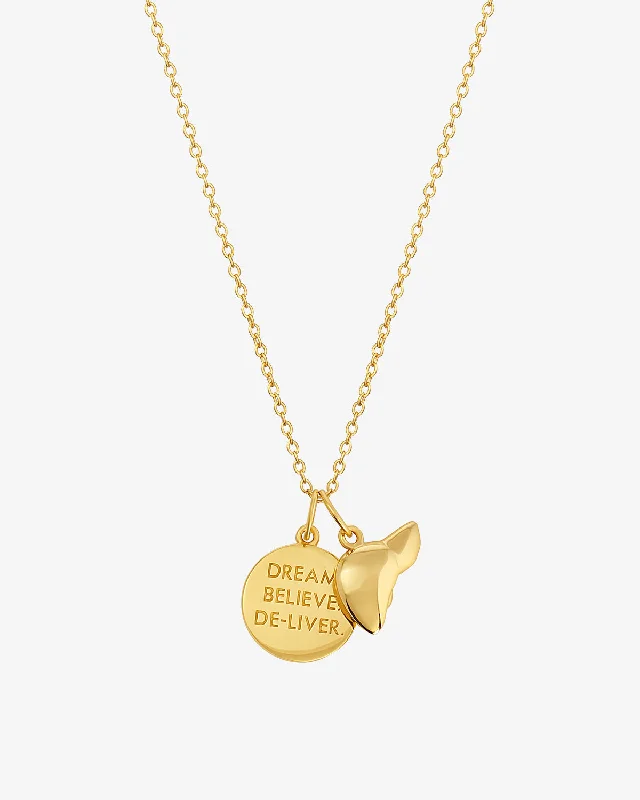 Dream. Believe. De-Liver. Charm Necklace