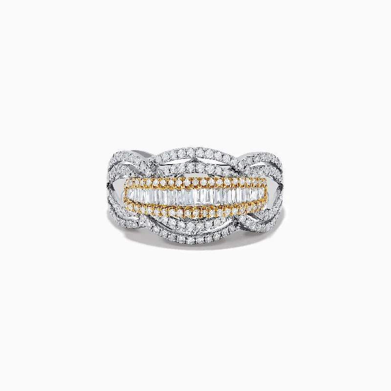 Duo 14K White and Yellow Gold Diamond Ring