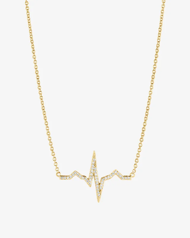 Heartbeat EKG Pavé Necklace