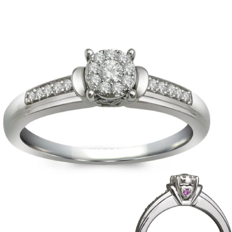 LoveSong 1/6 CTW Diamond Promise Ring in 10KT White Gold