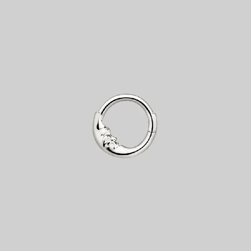 MAN IN THE MOON. Silver Clicker Ring - Septum