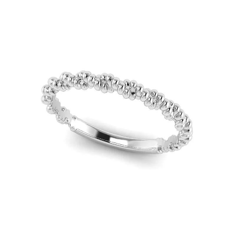 Marquee Jewels 14K White Gold Rope Twist Wedding Band