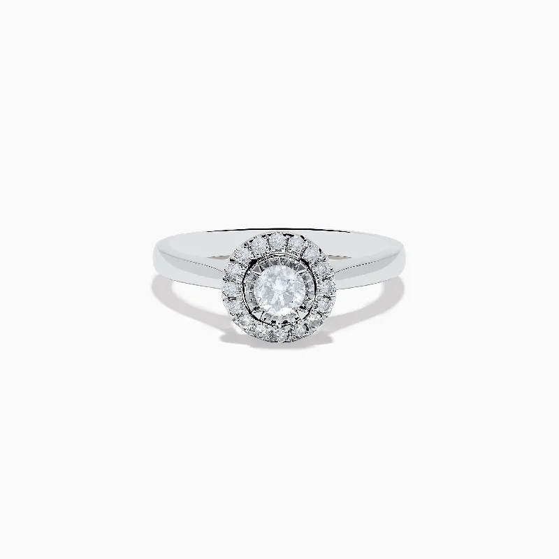 Pave Classica 14K White Gold Diamond Ring