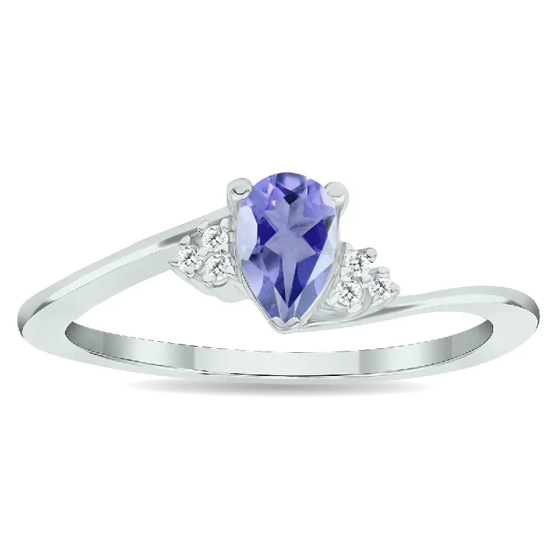 Women's Tanzanite and Diamond Tierra Ring in 10K White Gold