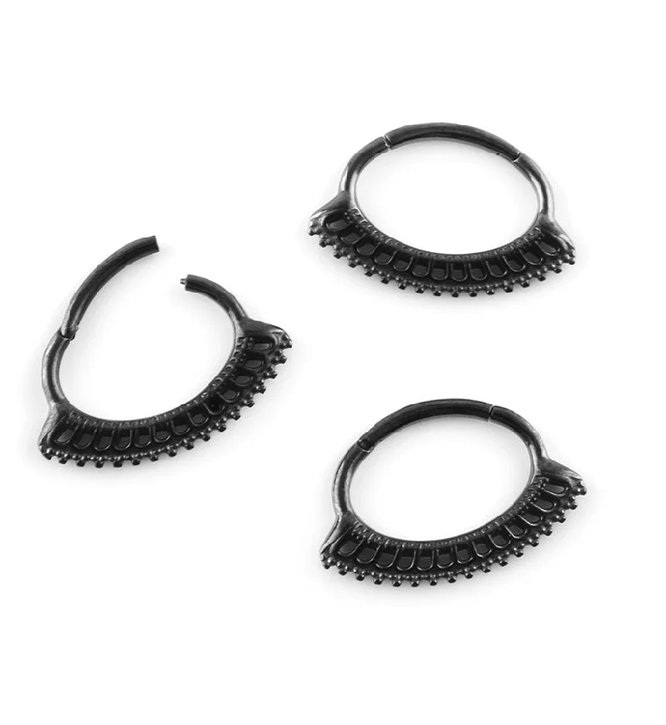 16G Black PVD Interweave Septum Clicker