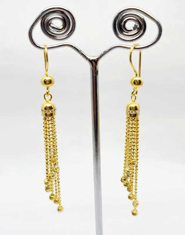 21K Gold Hanging Earrings