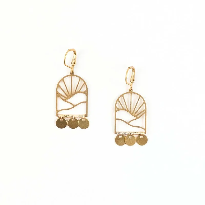 Brass Sunrise Earrings