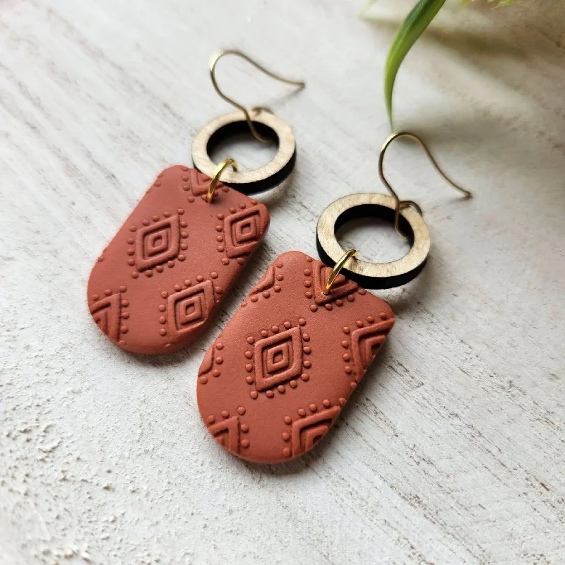 Cinnamon Clay Earrings