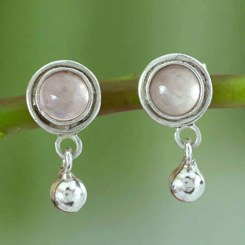 Handmade Sterling Silver 'Dream of Love' Quartz Earrings (Mexico)