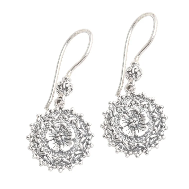 NOVICA Flowers of Yesteryear, Sterling silver dangle earrings - 1.5*0.6