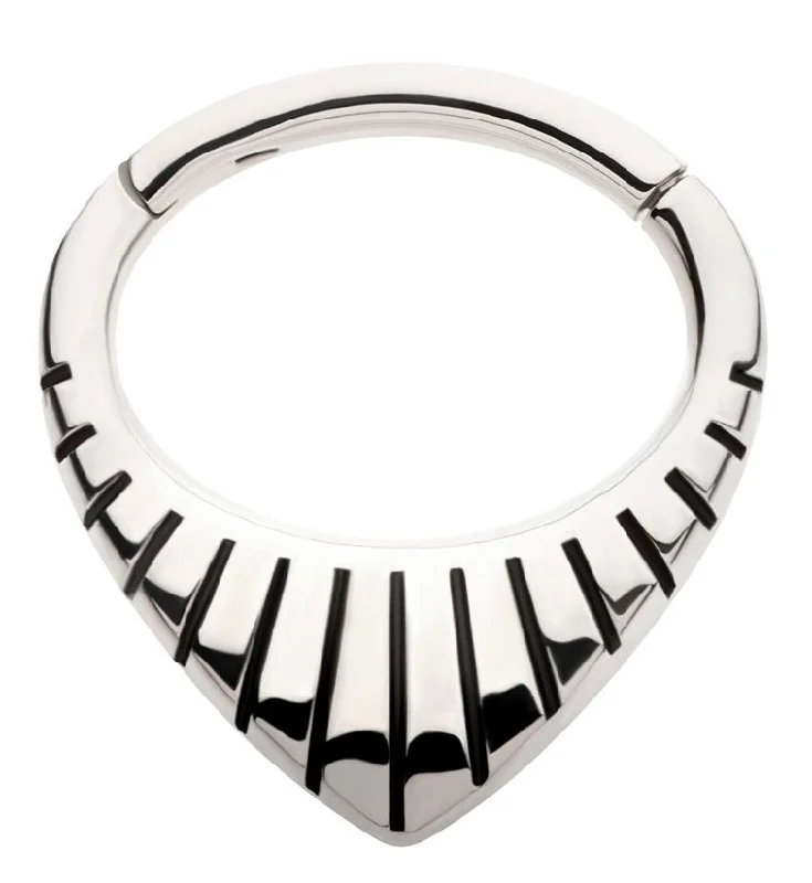 Point Ridge Stainless Steel Hinged Segment Ring