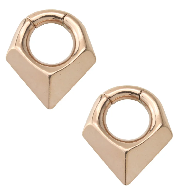 Rose Gold PVD Cusp Hinged Ear Weights