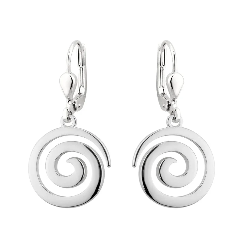 Plated Swirl Drop Earrings