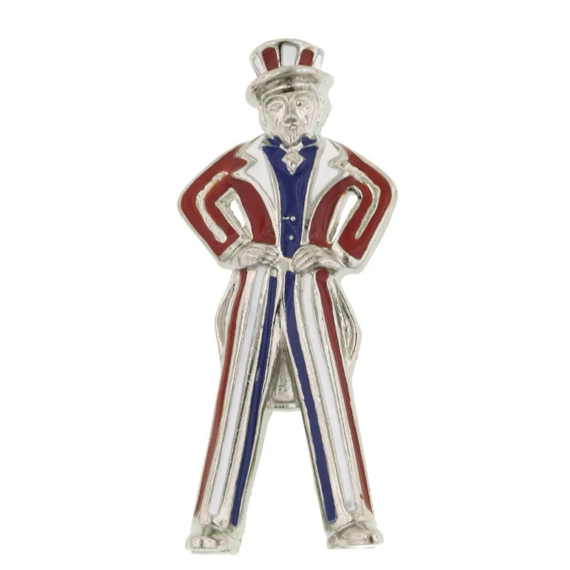 1928 Jewelry Red White And Blue Uncle Sam Pin